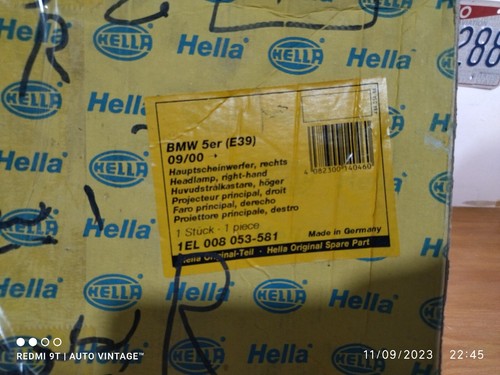 BMW 5 Series E39 2000-2004 Facelift HELLA Xenon With Rings Headlight Right Side - Picture 19 of 19