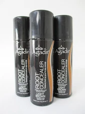 AGADIR Root Concealer LIGHT BROWN Temporary Touch Up Spray 2 oz Lot of 3 (dents)