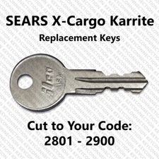 Sears X-Cargo Karrite Replacement Key Cut to Your Code 2801 - 2900