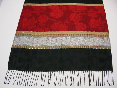 FLORAL PATTERNED - MULTICOLOR - 26'' X  76'' - SCARF SHAWL WRAP!