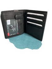 Men's Genuine Leather Bifold Wallet Slim Hipster Cowhide Credit Card and 3  ID 