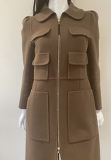 Marni Designer Zipped Coat Mustard Colour 100% Wool Size 10uk(38fr) M