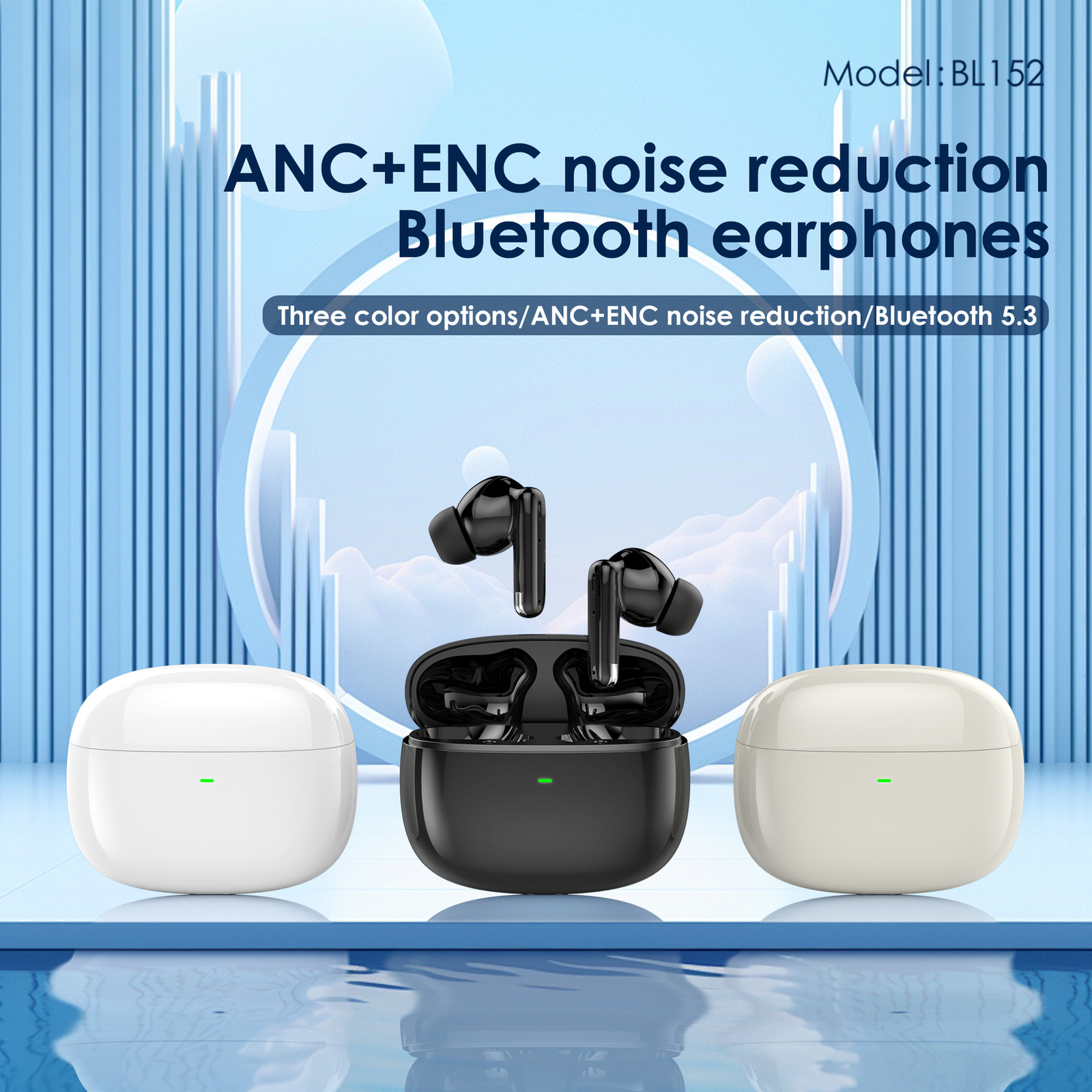 Bluetooth Earbuds 5.3 Wireless headphones Earphone with Noise Cancellation-image