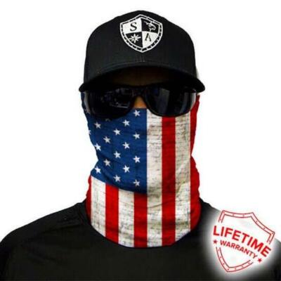 SA Salt Armour GET 2 FACE Masks $9.99 AMERICAN FLAG Face Shield Gaiter Bandana 