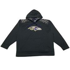 Majestic Therma Base NFL Baltimore Ravens Long Sleeve Hoodie Men's Size L