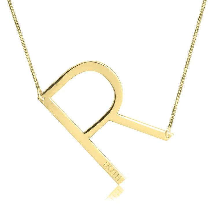 Sideways Initials Necklace : Dainty Necklace with cute letters and symbols  – BELKYmood