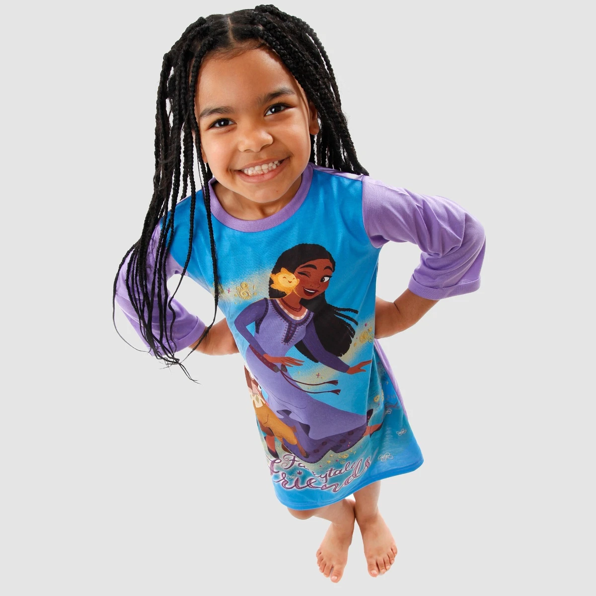 Disney Wish Nightdress Long Sleeve Night Dress For Girls Kids