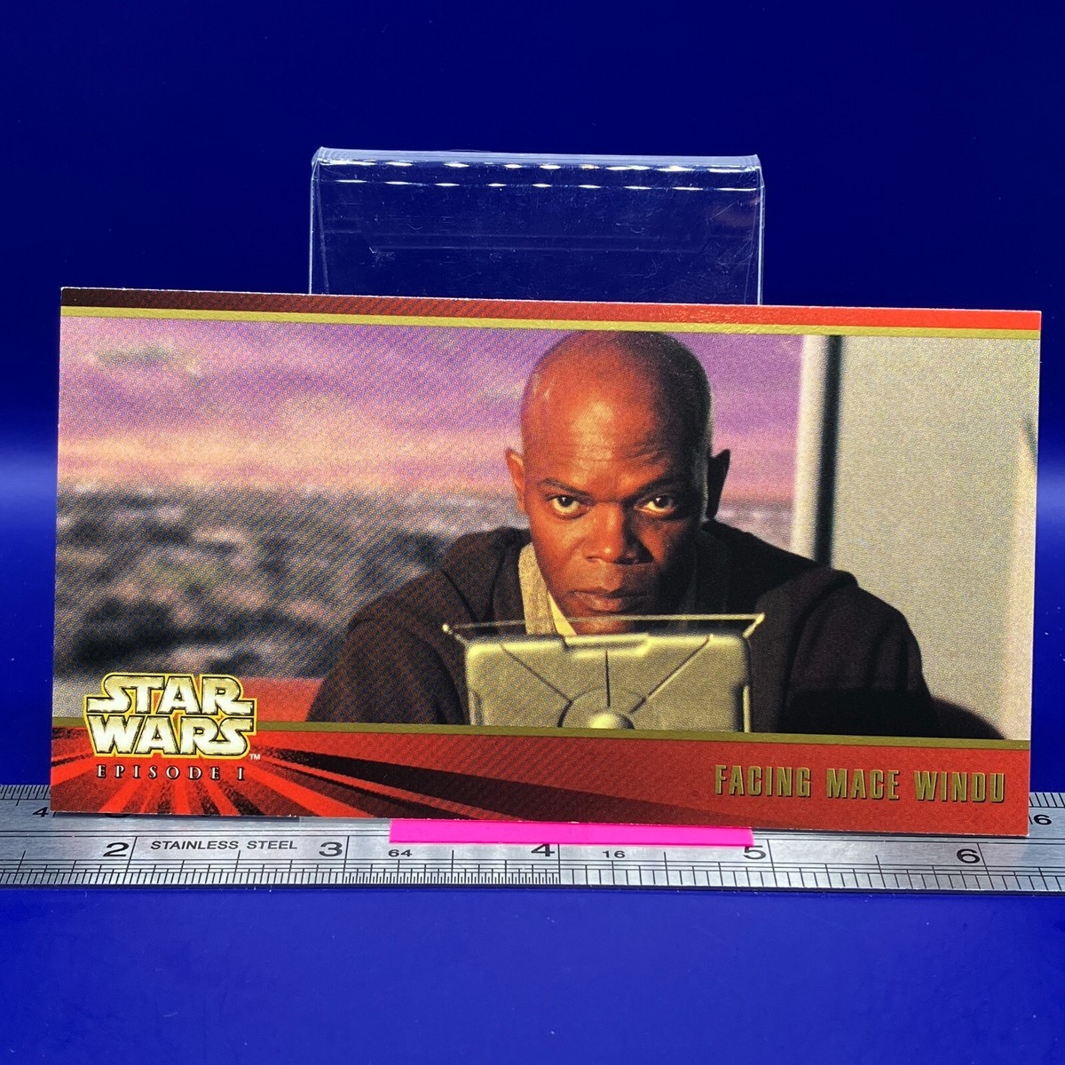 STARWARS Episode1 FACING MACE WINDU 58 TOPPS Card Wide Vision #899