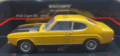Mini Champs 1970 Ford Capri RS 1/18 Scale Very Rare Yellow | eBay