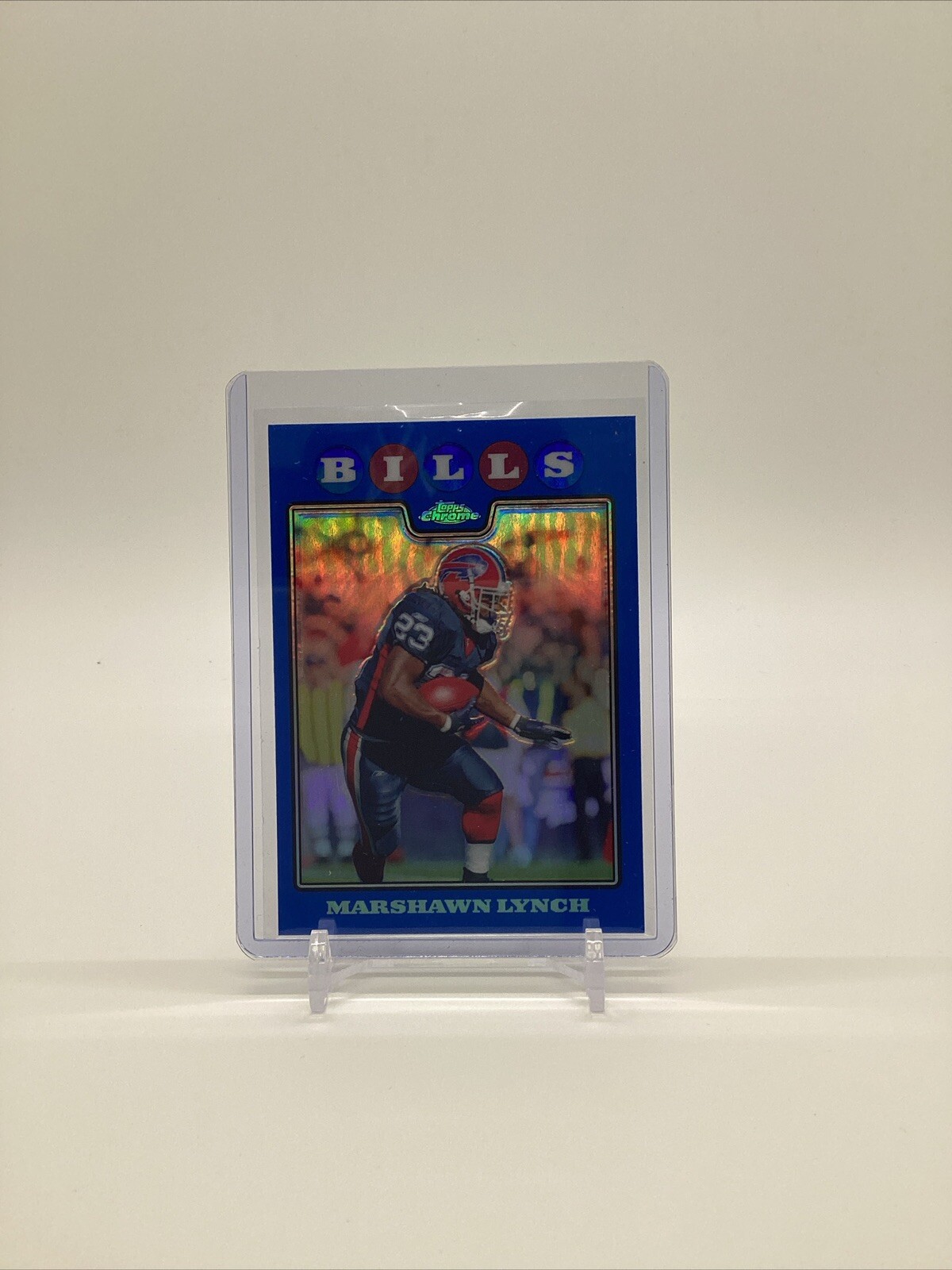 2008 Topps Chrome Marshawn Lynch Blue Refractor TC48