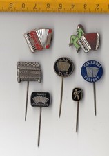 Vintage ACCORDION enamel MUSIC INSTRUMENT pin badge 1960s