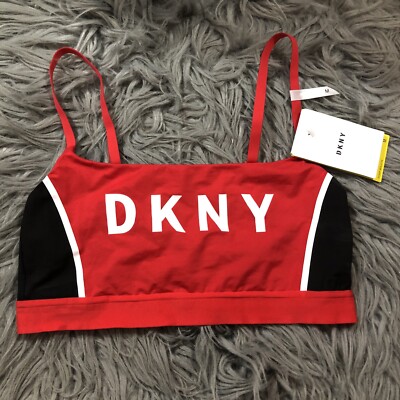 DKNY Bra Donna Karan New York Cherry Red Black Womens Scoop
