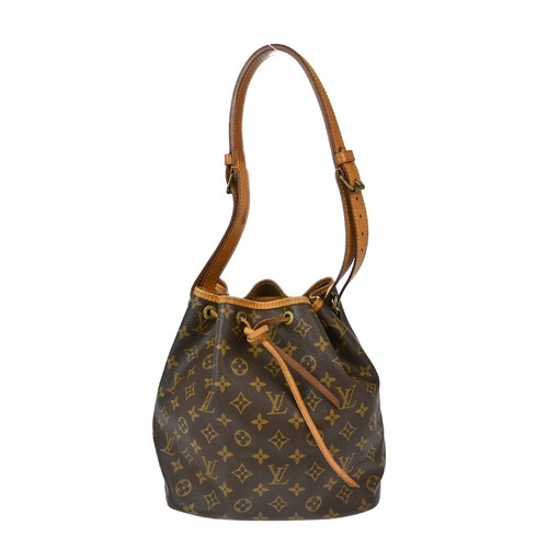 LOUIS VUITTON PETITE NOE DRAWSTRING SHOULDER BAG MONOGRAM M42226 AR8909 XX32692