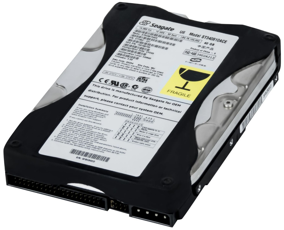 Hard Drive Seagate 40GB ST340810ACE - U Series 6 5400RPM ATA / IDE