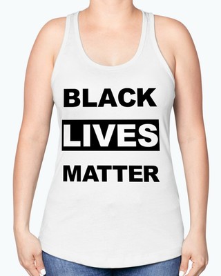 BLM Black Lives Matter George Floyd (XS-2XL) Ladies Racer ...