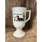 Vintage Milk Glass Mallard Duck From Minnesota With Love Pedestal Mug