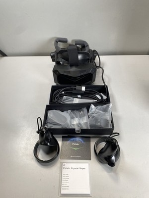 Pimax Crystal Super Ultra Wide QLED VR Headset with Controllers in Black