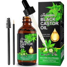 Castor Oil Organically Grown 100 Pure Glass Bottle Cold Pressed Hexane Free Eye