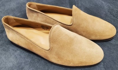Del Toro Loafers Tan Suede (Made In Italy) Luxury Shoes 11.5