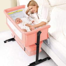 3 in 1 Baby Bassinet Bedside Sleeper, Baby Bassinets Bedside Sleeper with Wheels