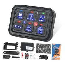 RGB Switch Panel with Momentary Toggle Pulsed Memory Function LED Switch 6 Gang