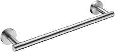 Compact 16-Inch Brushed Nickel Towel Holder - Easy Installation Durability