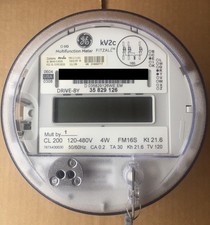 GE, WATTHOUR METER (KWH), KV2C, FM 15S/16S, CL200, 7 LUGS, W, 120V-480V, 60Hz