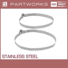 2x Auspuffschellen für PORSCHE 993 Carrera turbo Endschalldämpfer Spannband