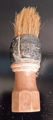 Vintage Rubberset Shaving Brush w/ Butterscotch Bakelite Handle