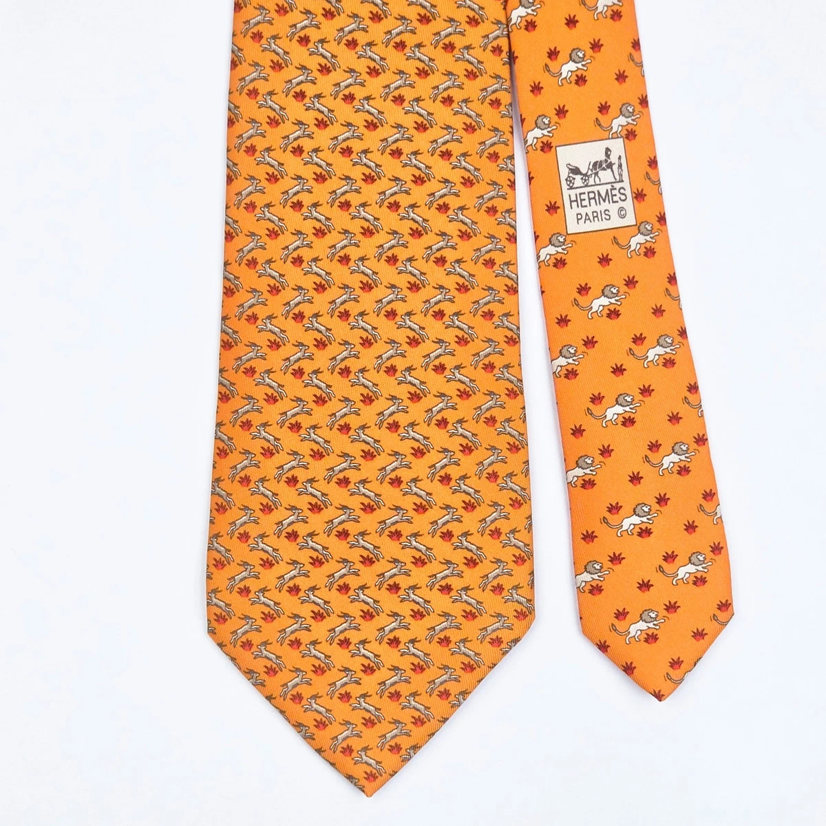 HERM‚àö√†S Orange 100% Silk Ties for Men for sale | eBay