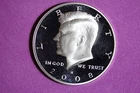 ESTATE FIND 2008 S PROOF SILVER KENNEDY HALF DOLLAR #K58917