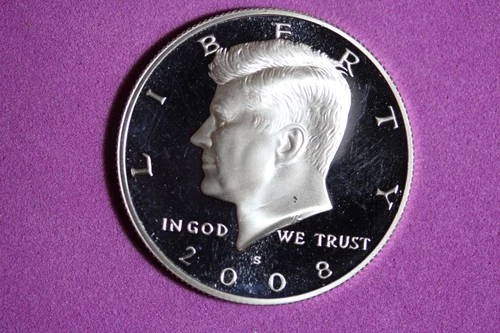 ESTATE FIND 2008 S PROOF SILVER KENNEDY HALF DOLLAR #K58917