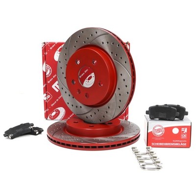 Bremsscheiben + Bremsbeläge hinten für CHEVROLET MALIBU; SAAB; OPEL INSIGNIA A