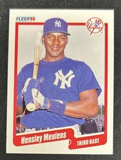 1990 Fleer Hensley Meulens Baseball Rookie Card (RC) #449 Yankees 3B VG O/C. rookie card picture