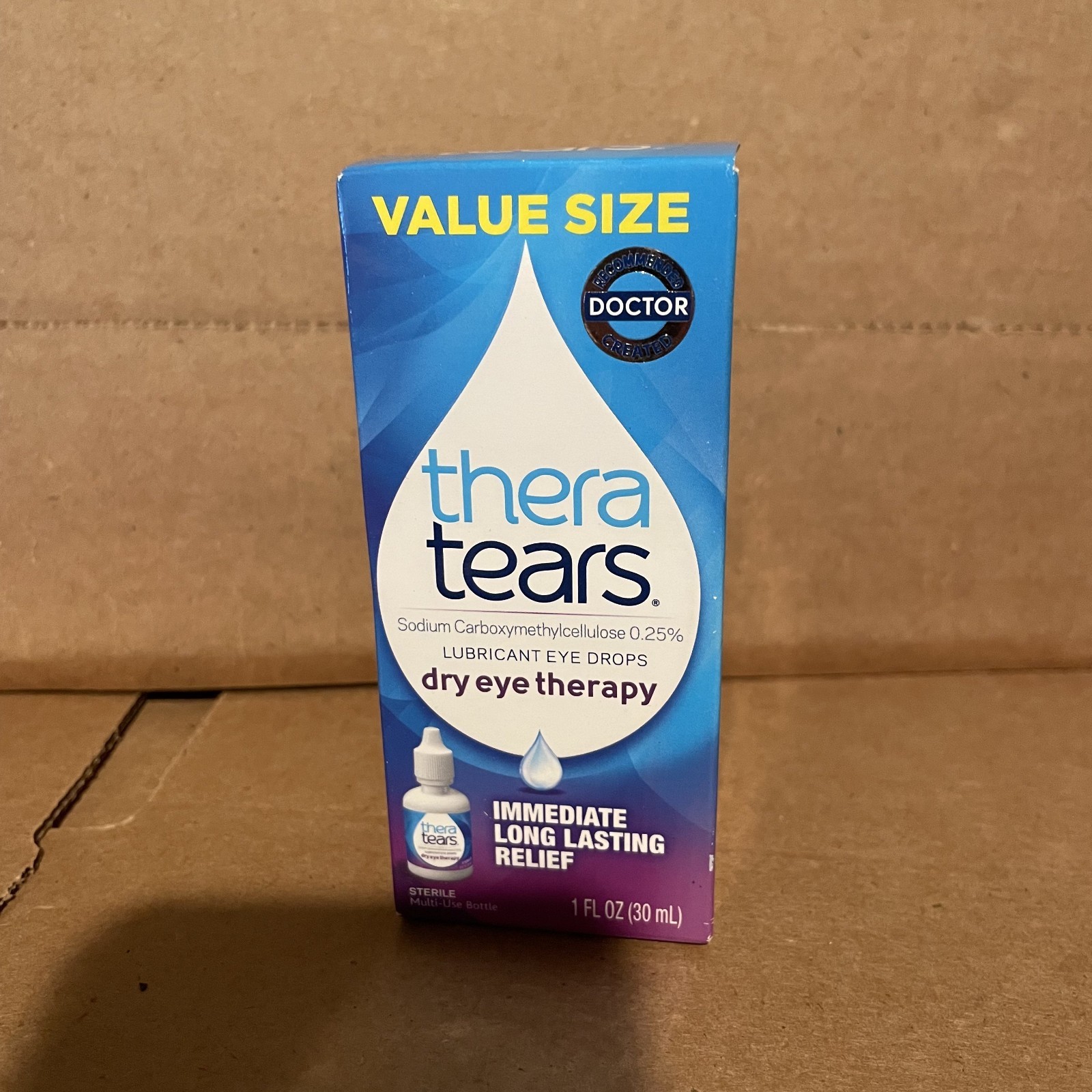 Thera Tears Dry Eye Therapy, Lubricant Eye Drops, Value Size