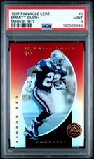1997 PINNACLE CERTIFIED EMMITT SMITH MIRROR RED *GRADED PSA MINT 9 - ULTRA RARE!