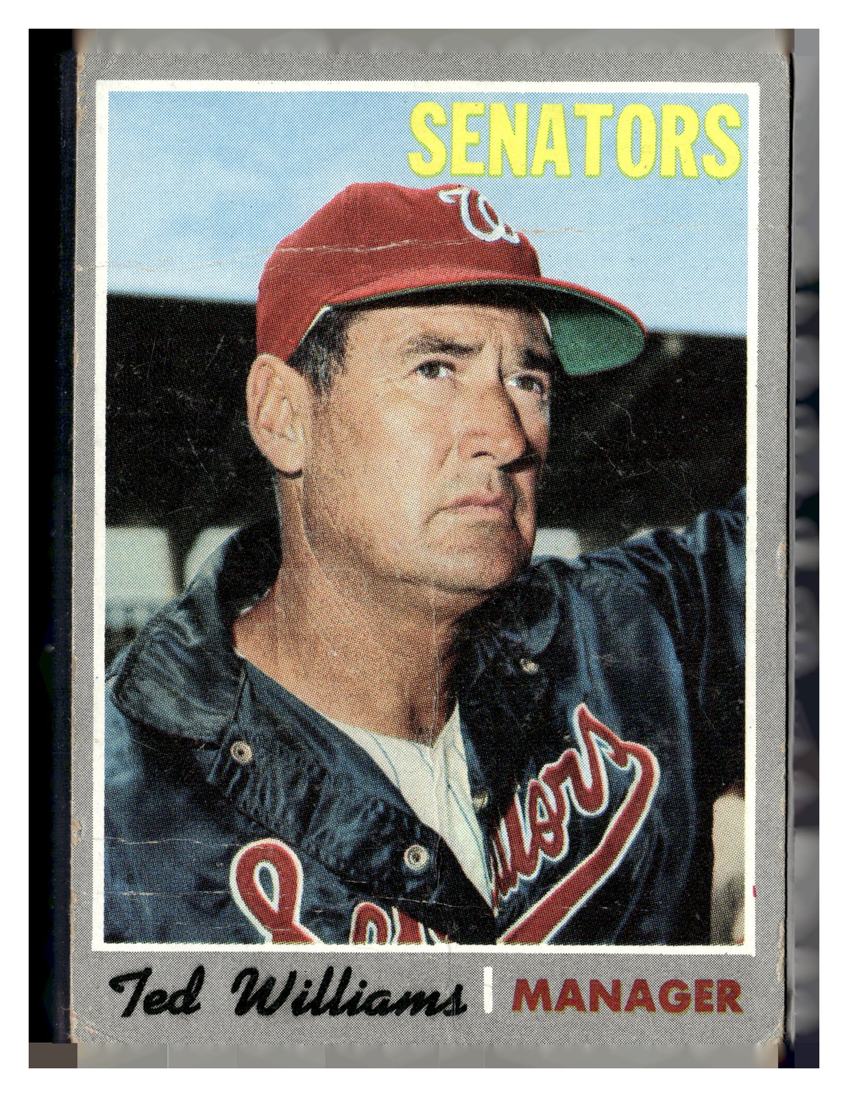 1970 Topps #211 Ted Williams low grade creases