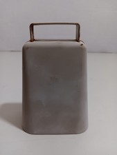 Vtg Cowbell Metal 5.0 Tall Off White Works Loud Clapper VGC