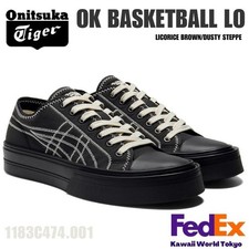 Onitsuka Tiger OK BASKETBALL LO BLACK/CREAM 1183C474 001 Unisex New