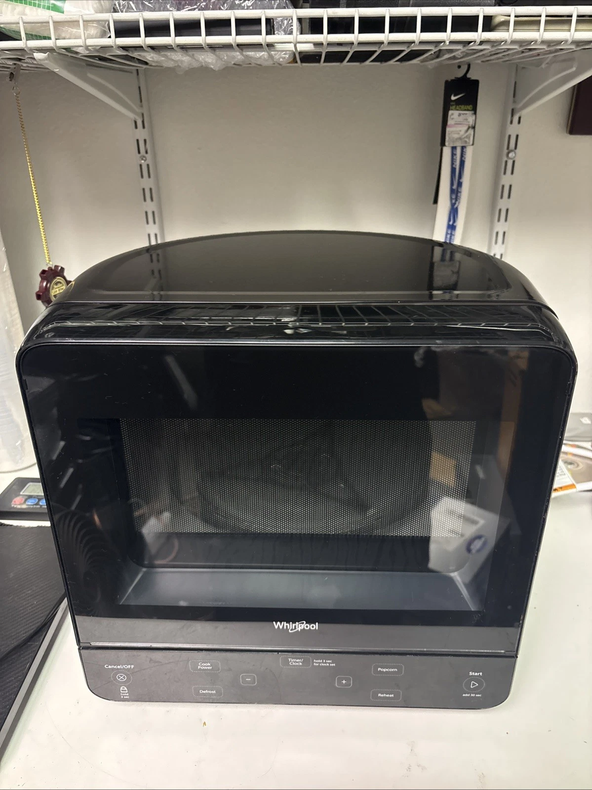 Whirlpool WMC20005YB Small Countertop Microwave Black Dorm RV Boat 0.5 Cu. Ft.