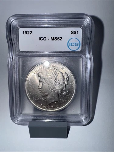1922 P Silver Peace Dollar $1 ICG MS62 *SILVER* #514
