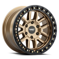 17 Thret Offroad 602 Maze Bronze Matte Black Beadlock Ring 17x9 Wheel 5x5 -38mm