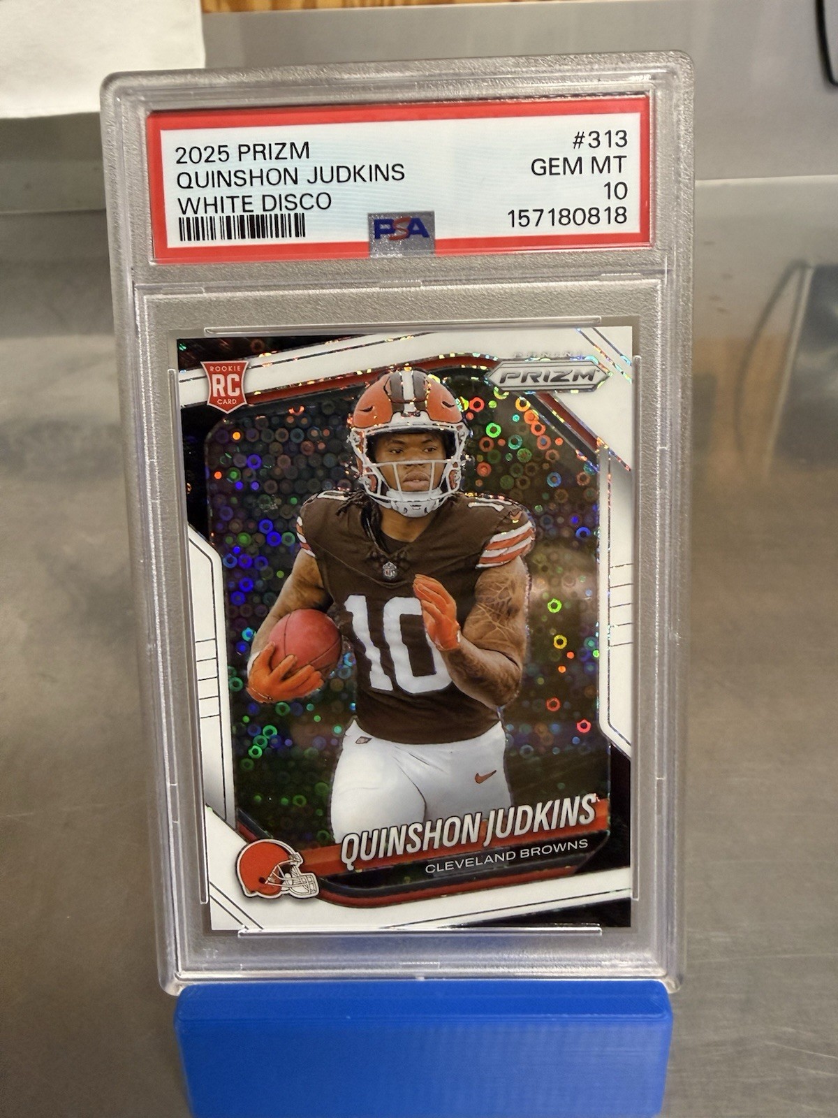 Quinshon Judkins Panini Prizm #313 White Disco