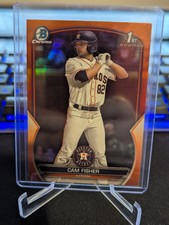 2024 Bowman Chrome 1st Cam Fisher True Orange Refractor 23/25 BDC-35
