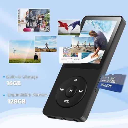 AGPTEK A02S 16GB MP3 Player, 70 Hours Playback Lossless Sound 16GB, Black - Picture 6 of 8