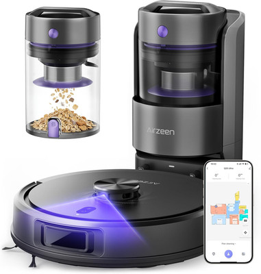 Robot Vacuum and Mop, Upgraded Bagless Robot Vacuum Cleaner with Self-Emptying,
