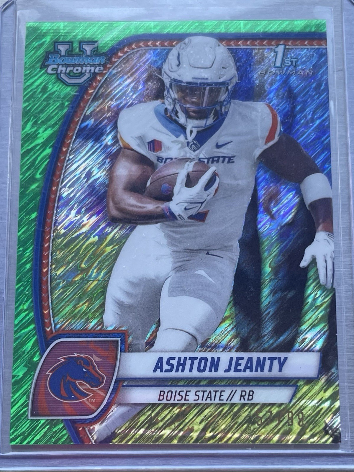 2024 Bowman U Chrome - Ashton Jeanty #17 Green Shimmer Refractor /99 (RC)