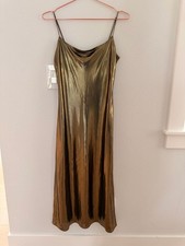J. Crew Gold Slip Dress Size 4