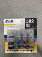 Epson 502 Ink Combo Pack Genuine for ECO-TANK Printers Exp 8/2025 New Sealed