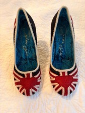 Irregular Choice Union Jack Heart Felt High H...